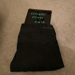 Current/Elliott Black Skinny Jeans, Size 27
